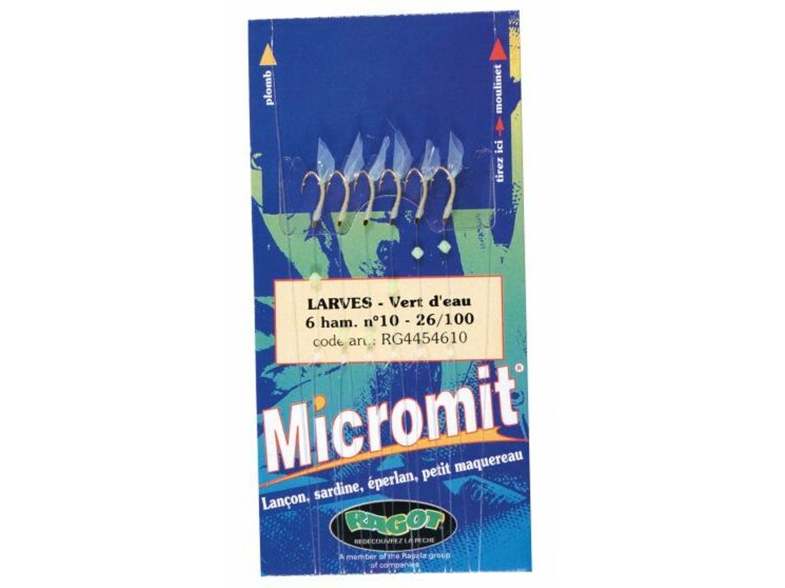 Pacote de 5 iscas de larvas Ragot micromit