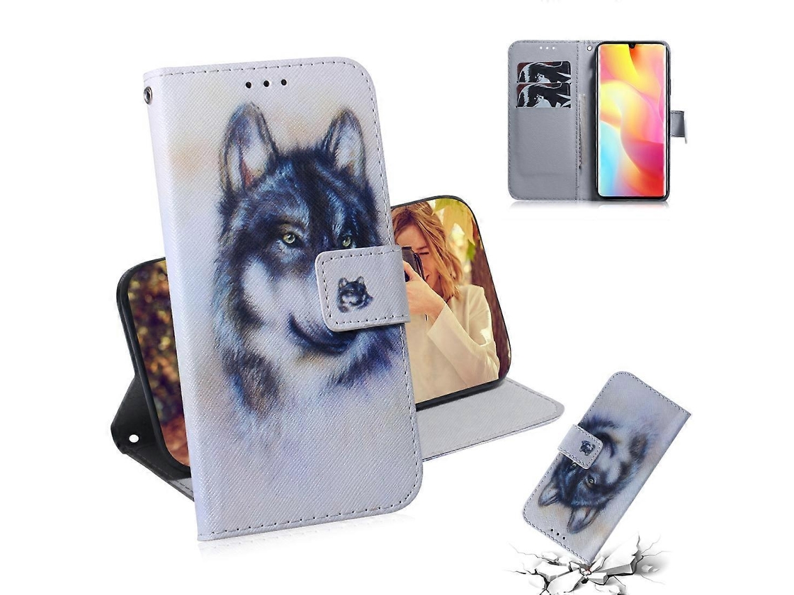 Capa De Couro Com Aba Horizontal E Desenho Colorido, Com Suporte, Compartimento Para Cartões E Carteira Para Xiaomi Mi Note 10 Lite.