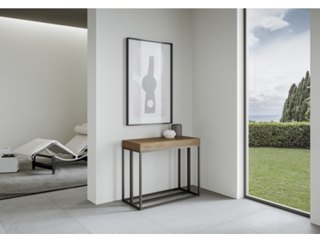 Consolas Epoca Premium Extensível até 300 cm ITAMOBY (90 x 40 x 77 cm - Painéis em Melamina - Nogueira)