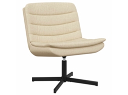 Vidaxl Cadeira Giratória Creme 63 X 75 X 76 Cm Tecido