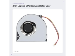 Ventilador De Arrefecimento Para Cpu De Laptop 4 Pin Para Inspiron