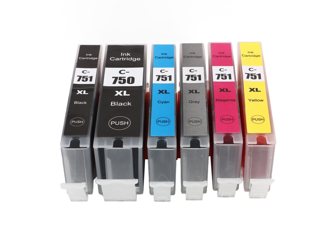 Conjunto de Cartuchos de Tinta para Impressora Pixma Mg5470 6 Cores Bk C M Y Gy | S/MARCA