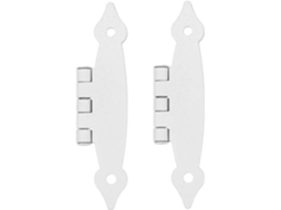 2 Antigas De Ferro Branco Para Montagem Embutida 3,5 (8,9 Cm)