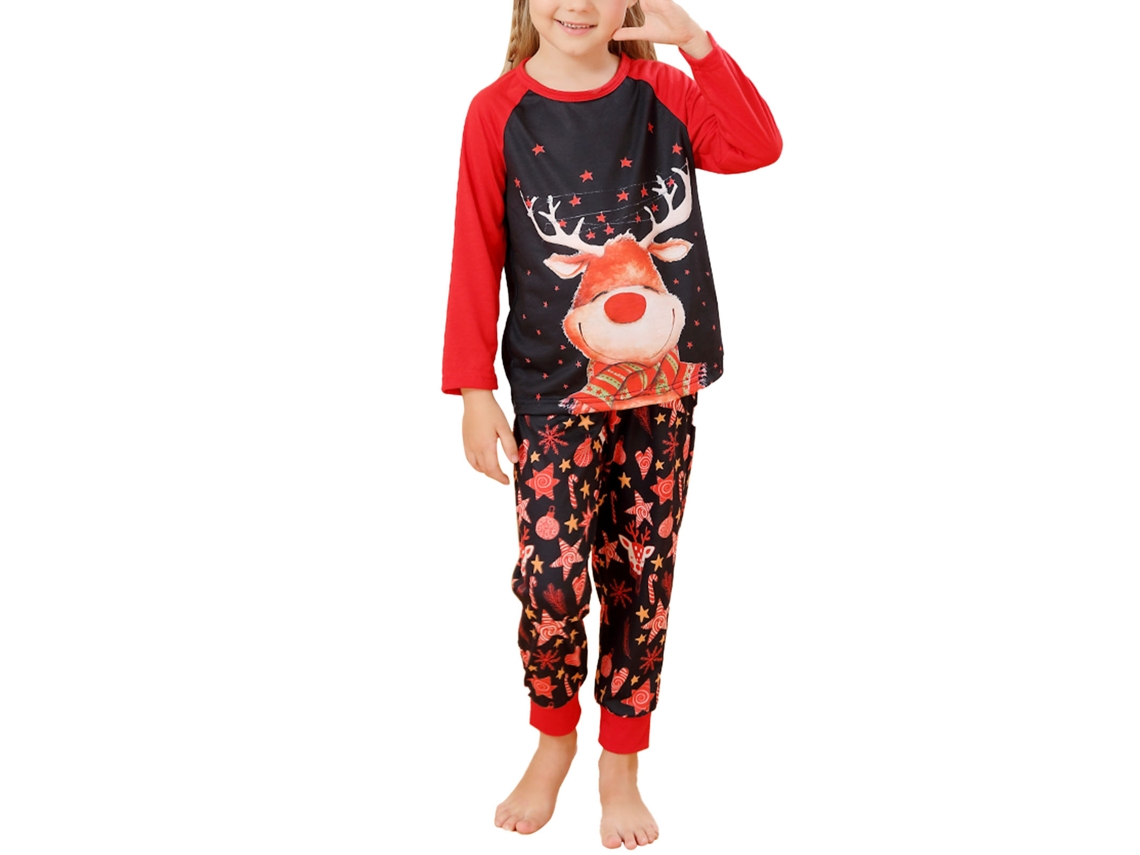 Laxiscreed Pijamas De Natal Para Família Com Estampa De Floco De Neve, Manga Longa E Bolsos, Tamanho 12-18 Meses