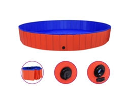 Vidaxl Piscina Dobrável 300x40 Cm Pvc Vermelho