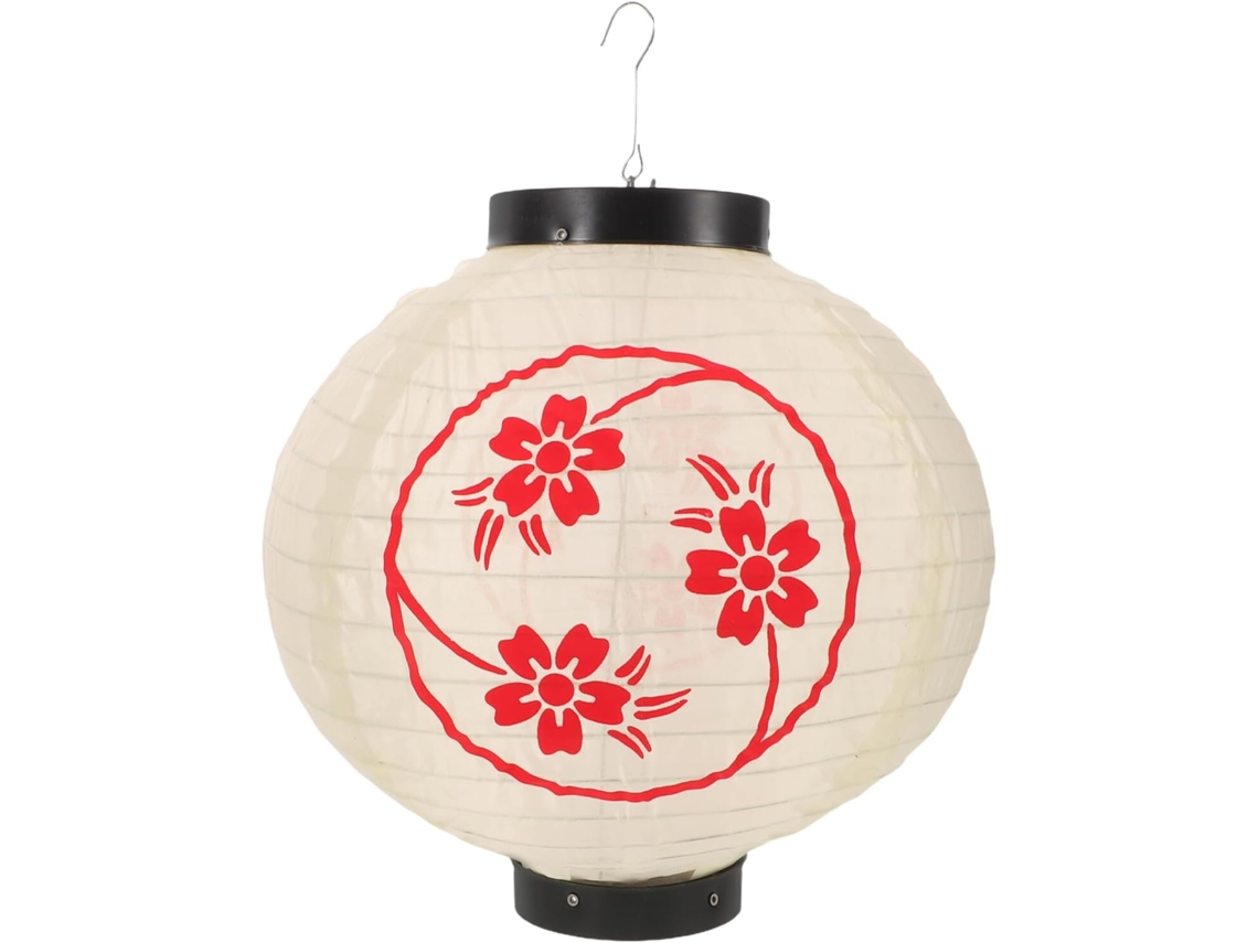 Lanterna Japonesa de Tecido Bege, Conjunto de 3 Lanternas Decorativas Impermeáveis para Pendurar, 30 Cm. SFUSHOS