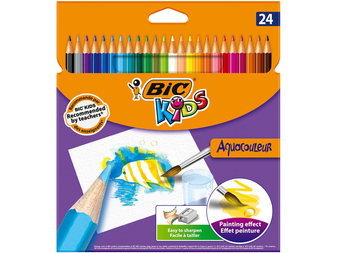 Lápis Cor Aquacouleur BIC Kids 24 Unidades