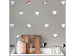 Adhesivos De Parede Bonitos E Inovadores Para Quarto E Sala De Estar, Fundo Decorativo De Parede (diamante Prata)