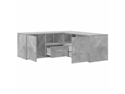 Corner Cabinet, Corner Cabinets Vidaxl Cinzeto Madeira Processada (n/a)