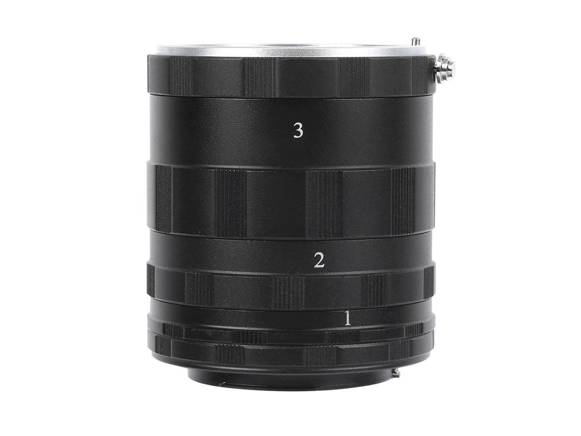 Anel adaptador de extensão para lente macro de câmera SLR em liga de alumínio preta para fotografia de close-up, compatível com câmeras Nikon com montagem AI. LAXISCREED