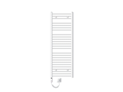 Radiador Elétrico de Casa de Banho com Elemento de Aquecimento 1200W 500X1500 Mm Branco Curvo com Ligação Lateral LUXEBATH