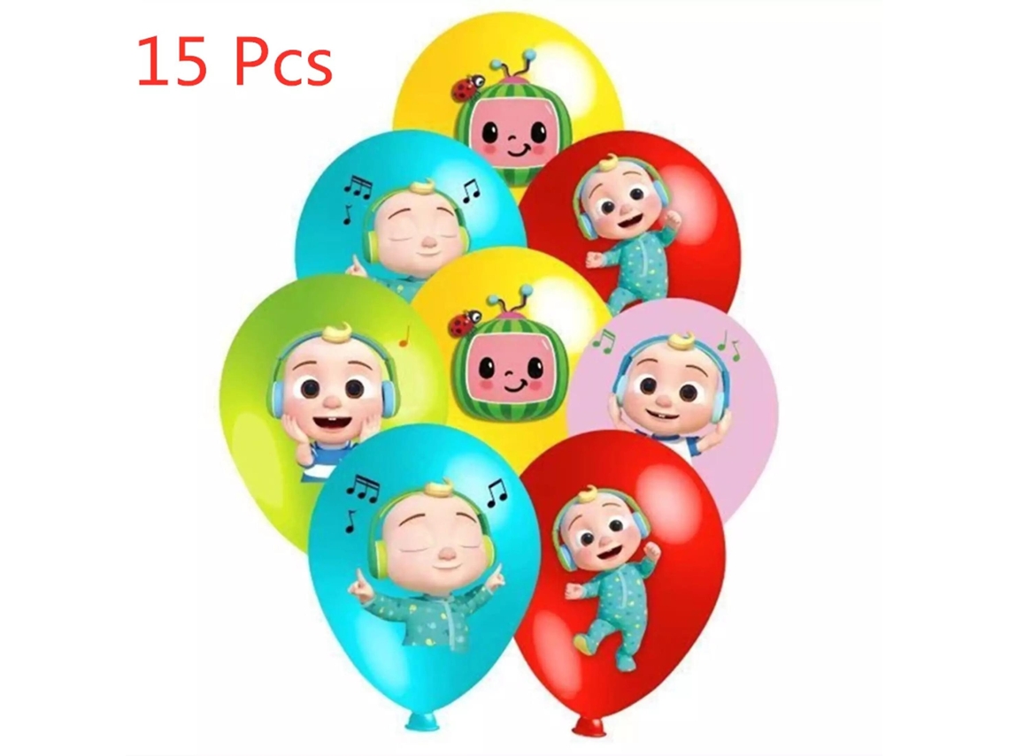 Balões Cocomelon Party Precisa VENISYMLIS 15 Pçs 75*44Cm