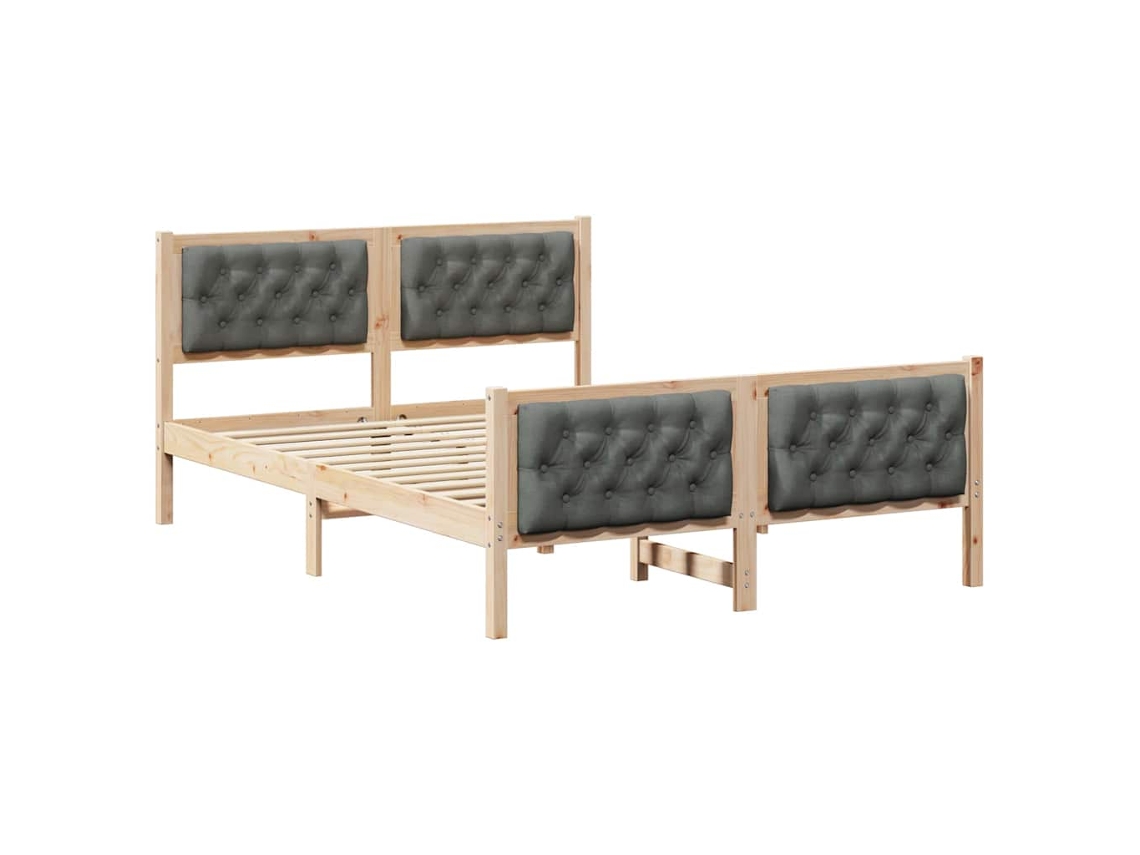 Estrutura de Cama com Cabeceira Cinza Escuro 150x200 cm MAISON EXCLUSIVE