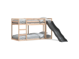 Bunk Bed, Bunk Beds Vidaxl Marrom Madeira De Pinho (80 X 200 Cm)