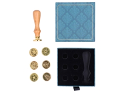 Kit De Selo De Cera Diy Com Cabo De Madeira Para Cartões Envelopes Convites Verde