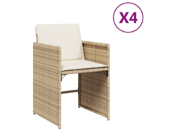 Garden Chair, Garden Chairs Vidaxl Bege Rattan / Vime (n/a)