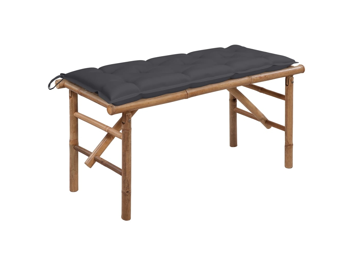 Garden Bench, Garden Benches Vidaxl Antracite Bambu (120 X 50 X 7 Cm)