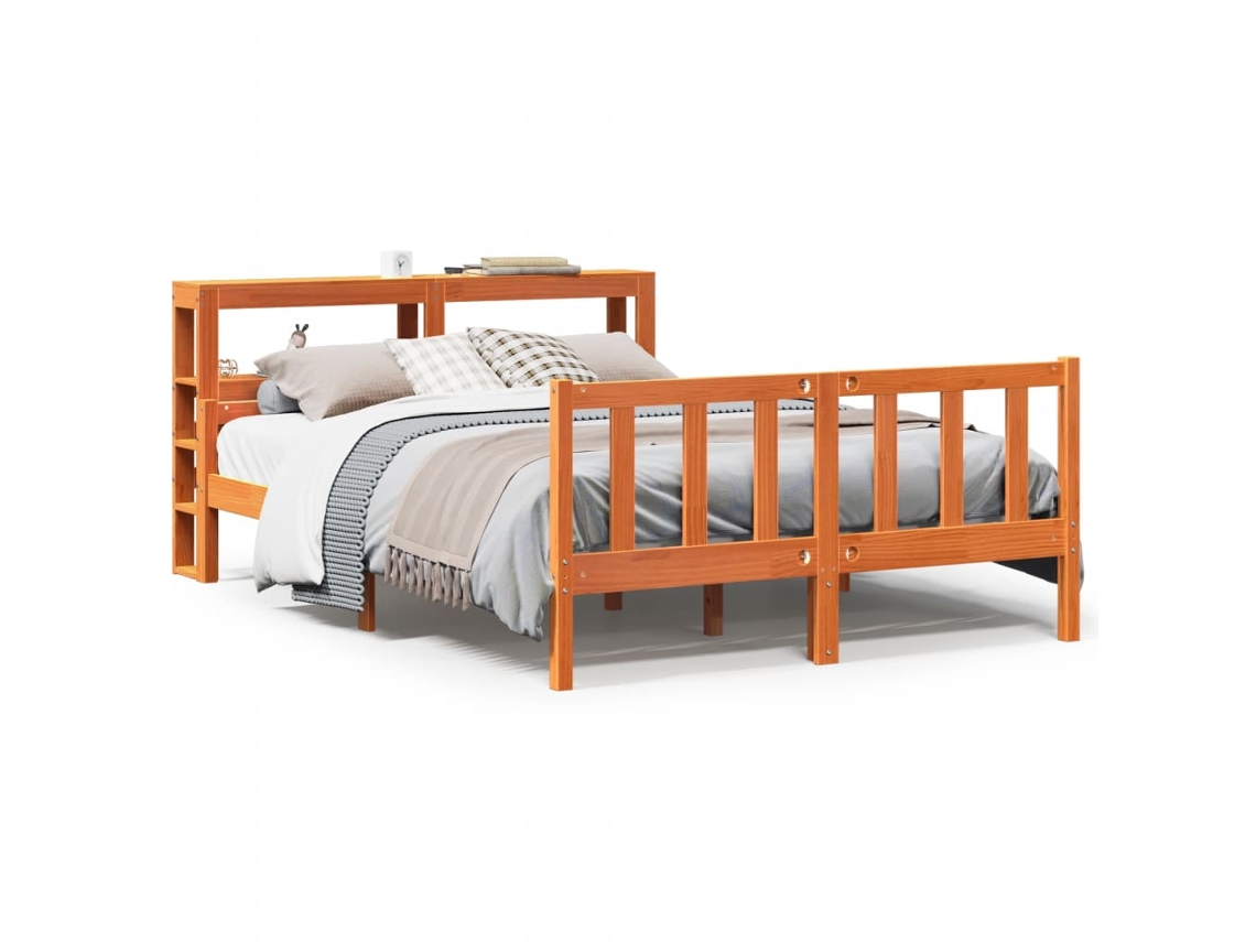 Bed Frame, Bed Frames Vidaxl Marrom Madeira (150 X 200 Cm)