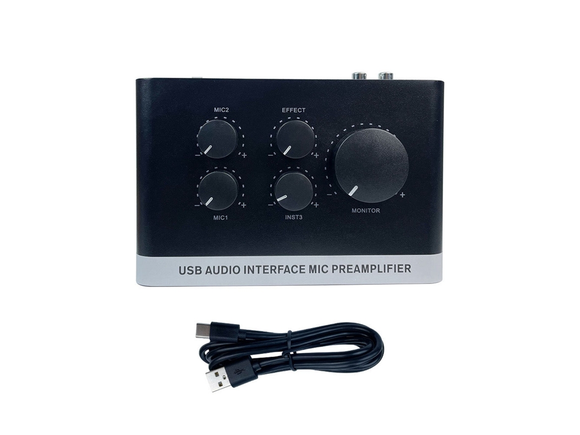 Speedy-interface De Áudio Usb Com Mixer E Pré-amplificador De Microfone 48v Phantom Power Para Gravação No Pc E Podcasting