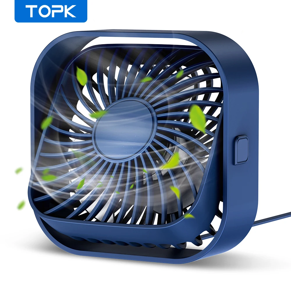 (azul) Mini Ventilador De Mesa Portátil Usb