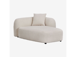 Sklum Módulo Chaise Longue Direito Para Sofá Modular Em Chenille Coco Poliéster                       Chenille Branco Grosso