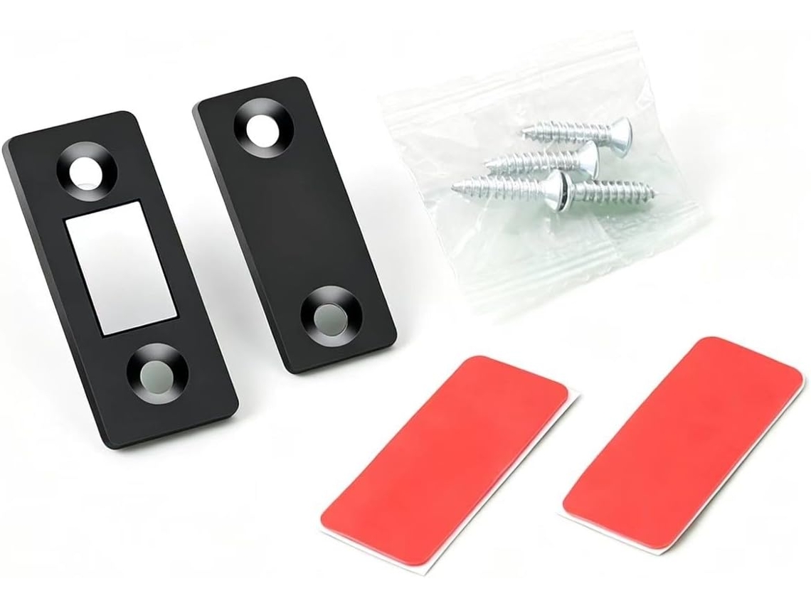 Conjunto De 4 Unidades Ventosas Magnéticas Ultrafinas E Silenciosas Para Portas Armários Cozinha, Sem Necessidade De