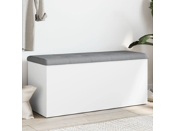 Vidaxl Banco De Arrumação Branco 102x42x45 Cm Madeira Projetada
