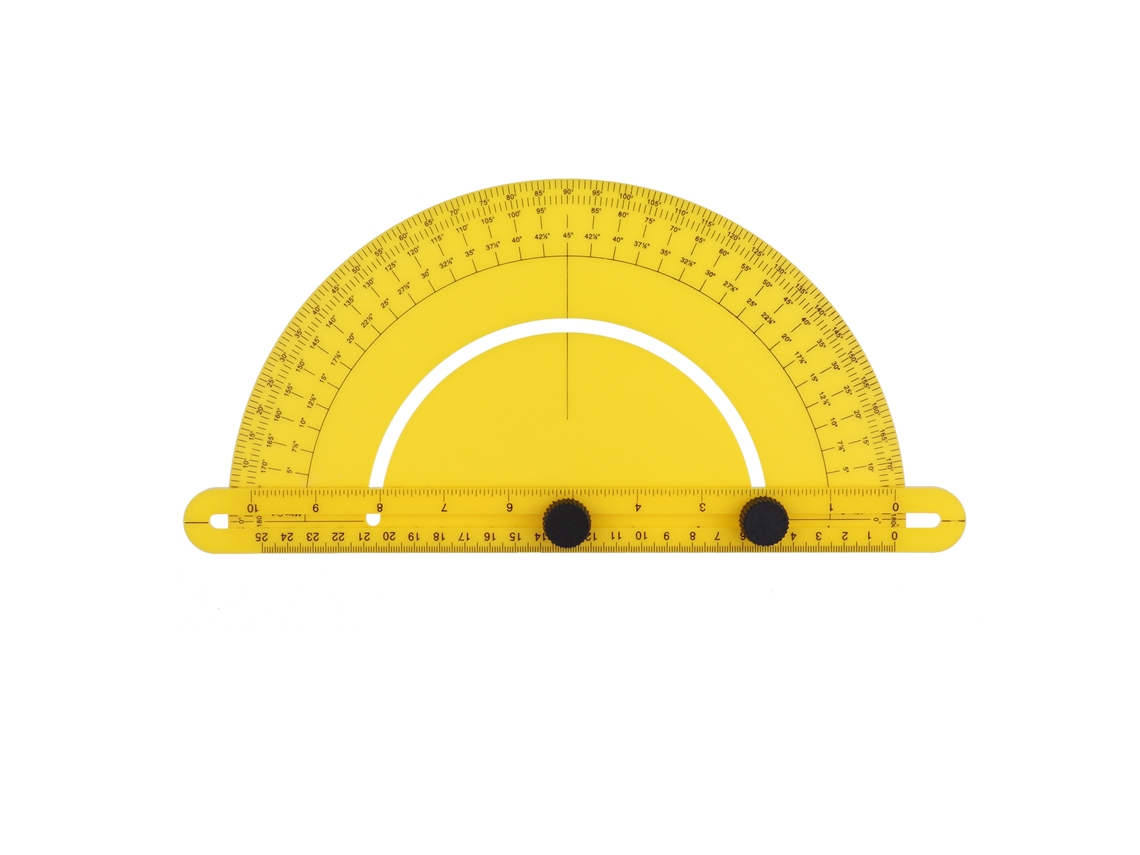 Régua De Ângulo Universal Semicircular Plástica Multifuncional Para Carpintaria