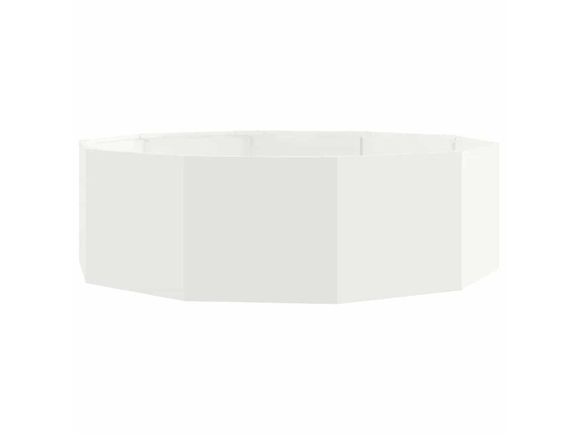 Conjunto 1 Vaso De Jardim Vidaxl Branco Aço (120 X 120 X 35 Cm)