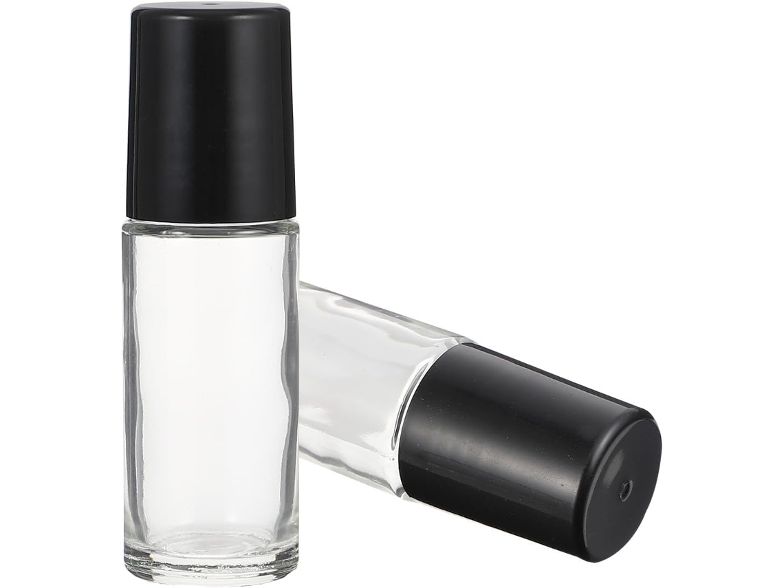 Ciieeo De 6 Frascos Roll-on De Vidro Branco 30ml, Frascos Roll-on Para Óleos Essenciais