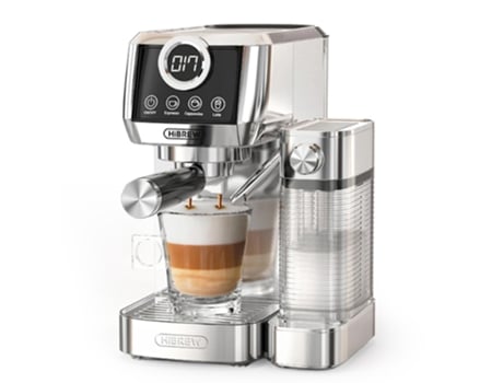 Máquina de Café Semiautomática HIBREW H13A 3Em1 6 Modos de Café 20Bar 1.3L Tanque de Água Removível Alça de Liga de Alumínio de 51Mm