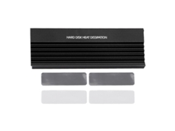 Dissipador De Calor M.2 Nvme 2280 Ssd Com Cooler De Duas Faces E Pastilha De Silicone Térmico Preto