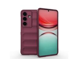 Capa Halinuia Para Samsung Galaxy S26 5g Magic Shield Tpu Flanela (vinho Proteção Integral, Interior Em Flanela)