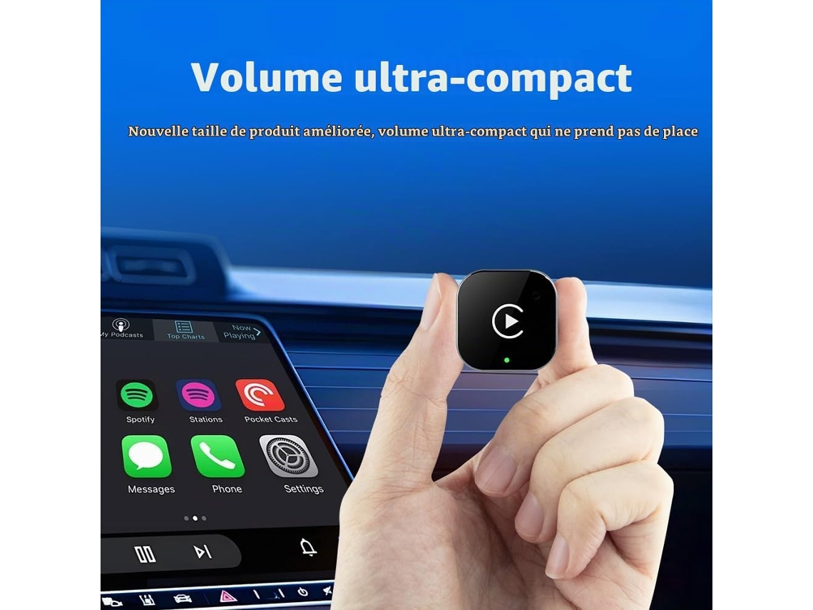 Adaptador Sem Fio 2 Em 1 Para Carplay/android Auto, Mini Iphone/android, Atrasos, Plug And Play, Conexão Automática.
