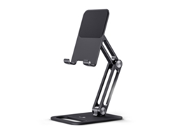 Suporte Dobrável Para Tablet Com Rotação De 360° Para Tablets E Smartphones De 5 A 14 Polegadas, Ideal Para Uso Na Cama Ou Na Mesa.
