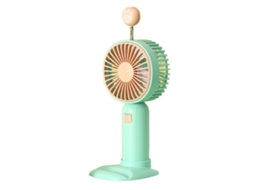 Ventilador Portátil Recarregável Base Verde Claro