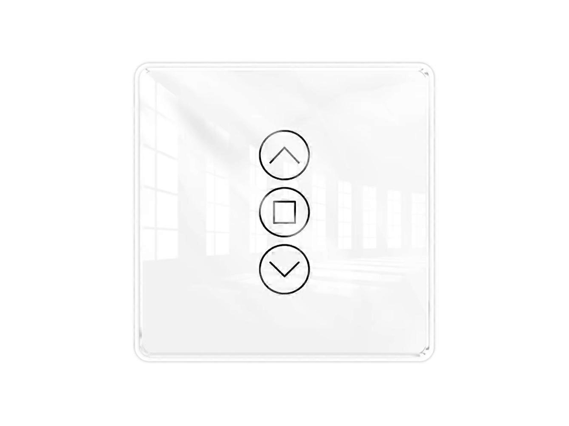 Interruptor De Cortina Inteligente Whitetuya Zigbee 2.5d Rf433 Com Toque Em Vidro Curvo Para Persianas E Venezianas. Interruptor Inteligente Sem Fio C