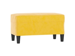 Bench, Benches Vidaxl Amarelo Veludo (70 X 35 X 41 Cm)