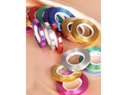 Fita Adesiva, 16 Rolos, Fitas Brilhantes E Macias, De Fita Metálica Multicolorida De 0,5 Cm, Dobrada, Ideal Embrulho De Presentes