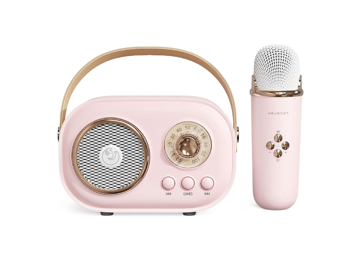 Máquina De Karaoke Portátil Bluetooth Com Microfone