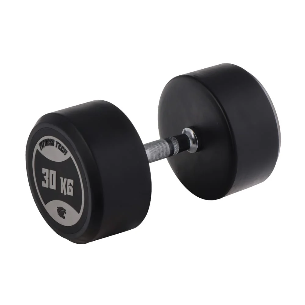 Halteres Redondos de Musculação 30kg Fitness Tech - Conjunto com 2 Unidades