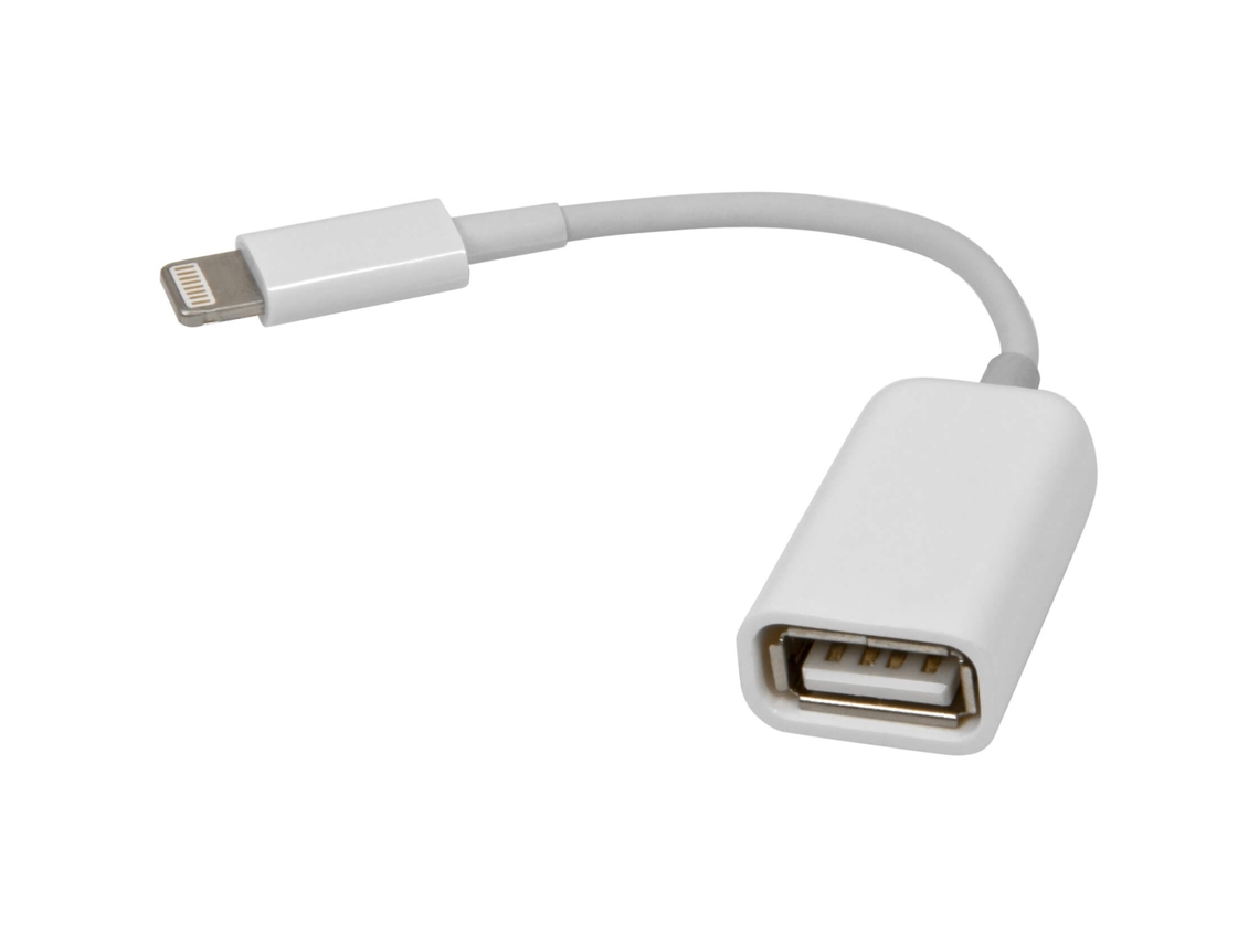 Adaptador / OTG AOZORZ com Usb fêmea para Lightning, unidade, Branco