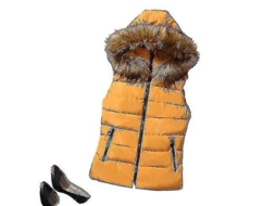 2026 chaleco Acolchado para Mulher com Capuz Removível Casaco Casual Quente Inverno Waistcoat Poliéster
