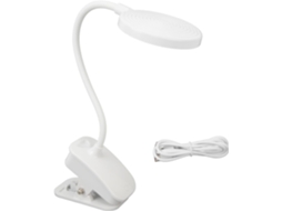Luminária De Mesa Led Com Clipe, Usb, Interruptor Toque E Regulagem