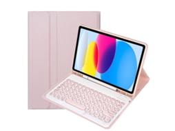 Capa De Couro Com Teclado Bluetooth E Slot Para Caneta Para Ipad Pro 11 2018-2021 Layout Pt