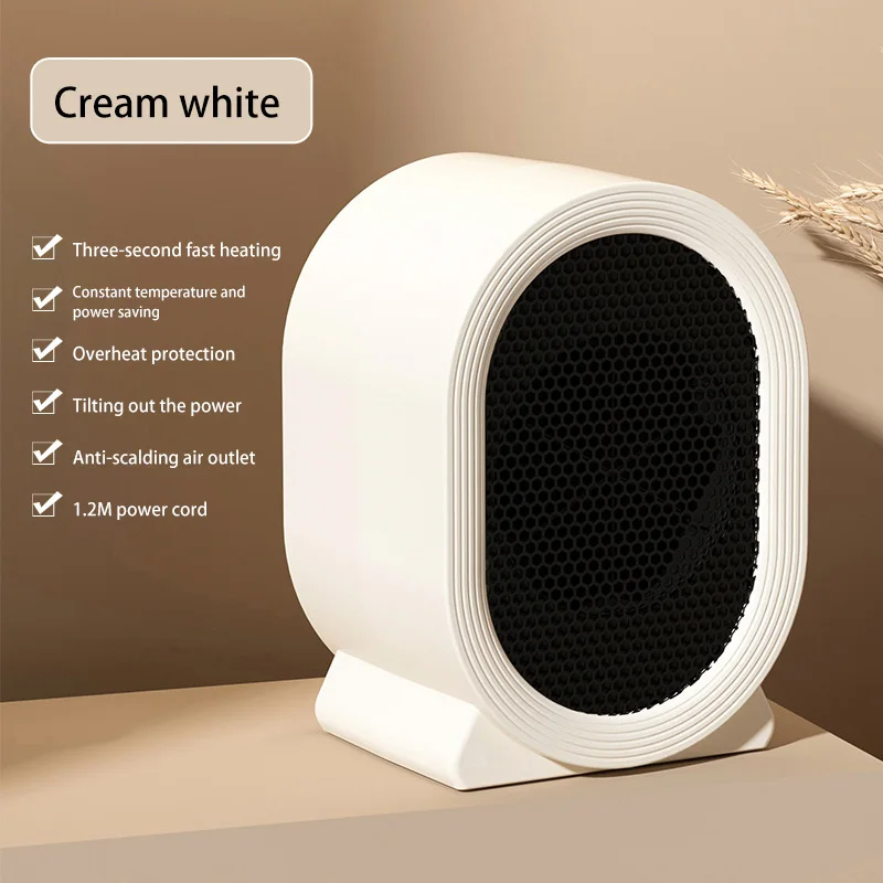Aquecedor Elétrico De Chão (branco), Aquecedor Elétrico Pequeno Para Casa E Quarto, Silencioso, Inclinável E Com Desligamento Automático.