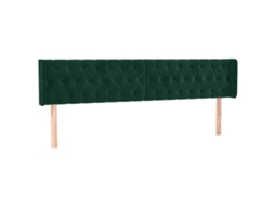 Cabeceira de Cama com Abas Veludo Verde Escuro MAISON EXCLUSIVE (203x16x78 cm)