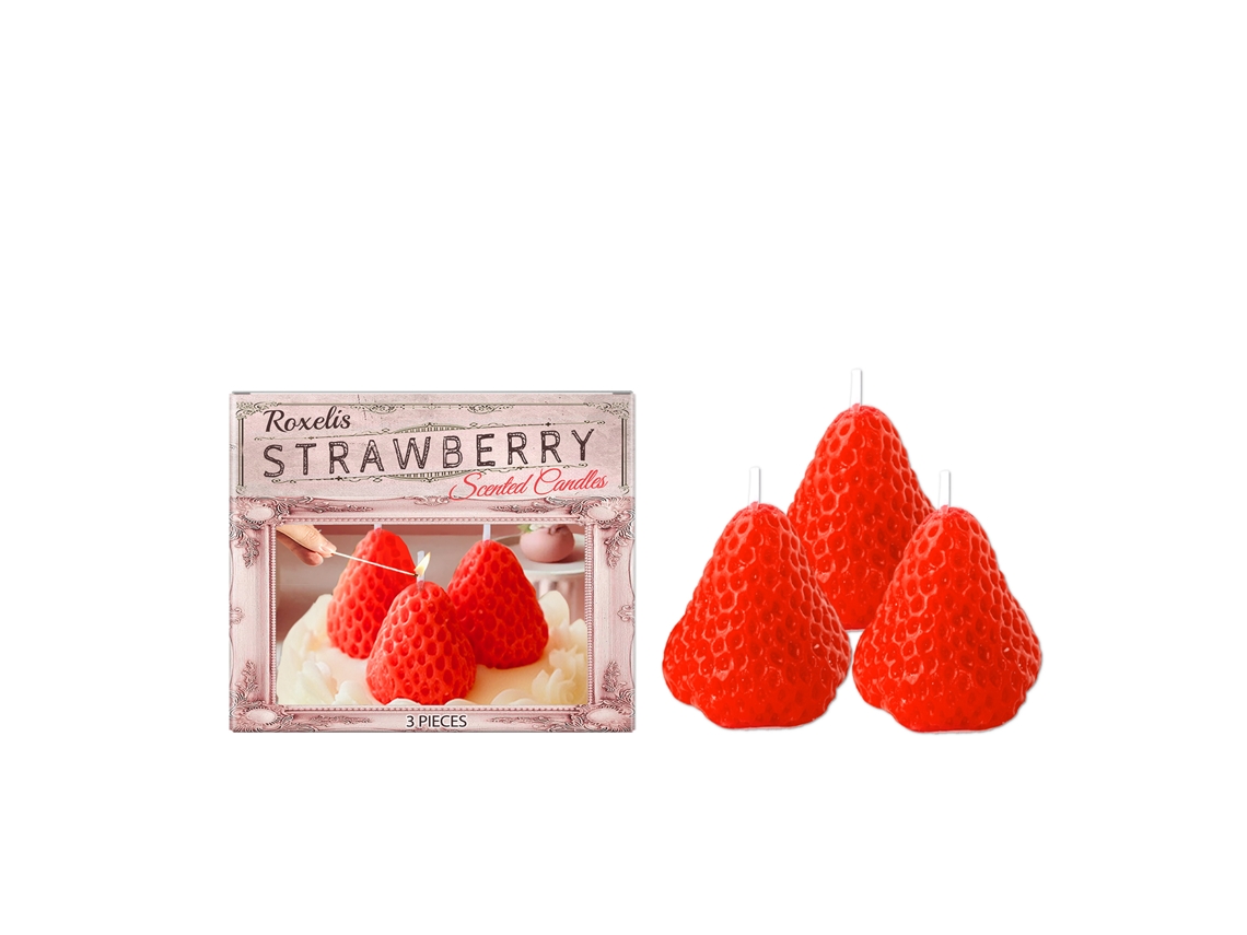 Vela de Morango Natural LAXISCREED para Decorar e Perfumar Ambientes com Estilo e Elegância