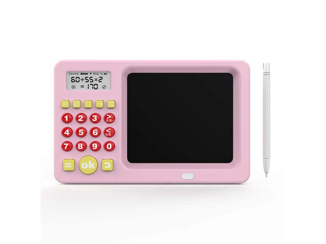 Tablet 2 Em 1 Para Matemática E Escrita Crianças Rosa/azul, Aprenda Operações Matemáticas Adição, Subtração, Multiplicação, Div Aquaforge