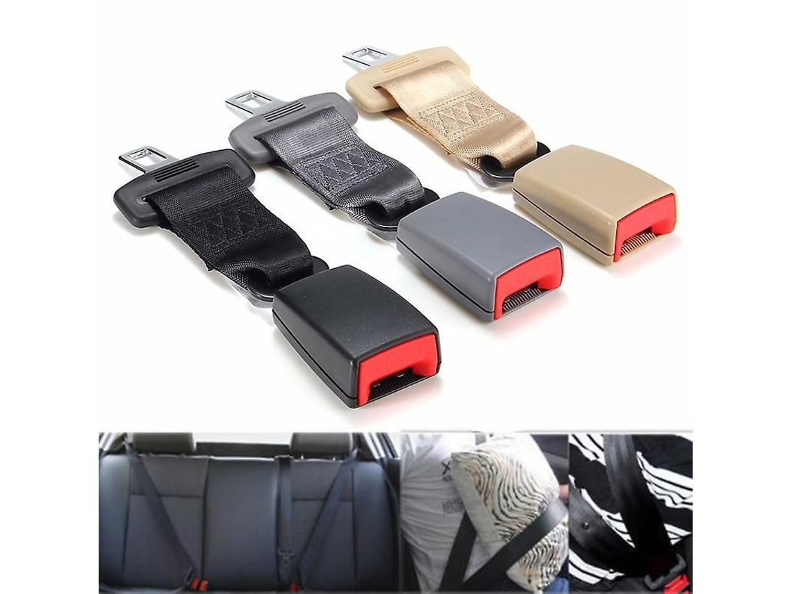 Extensor De Cinto De Segurança Universal Para Carro Ajustável Com 23cm Creme/preto/cinza Negro